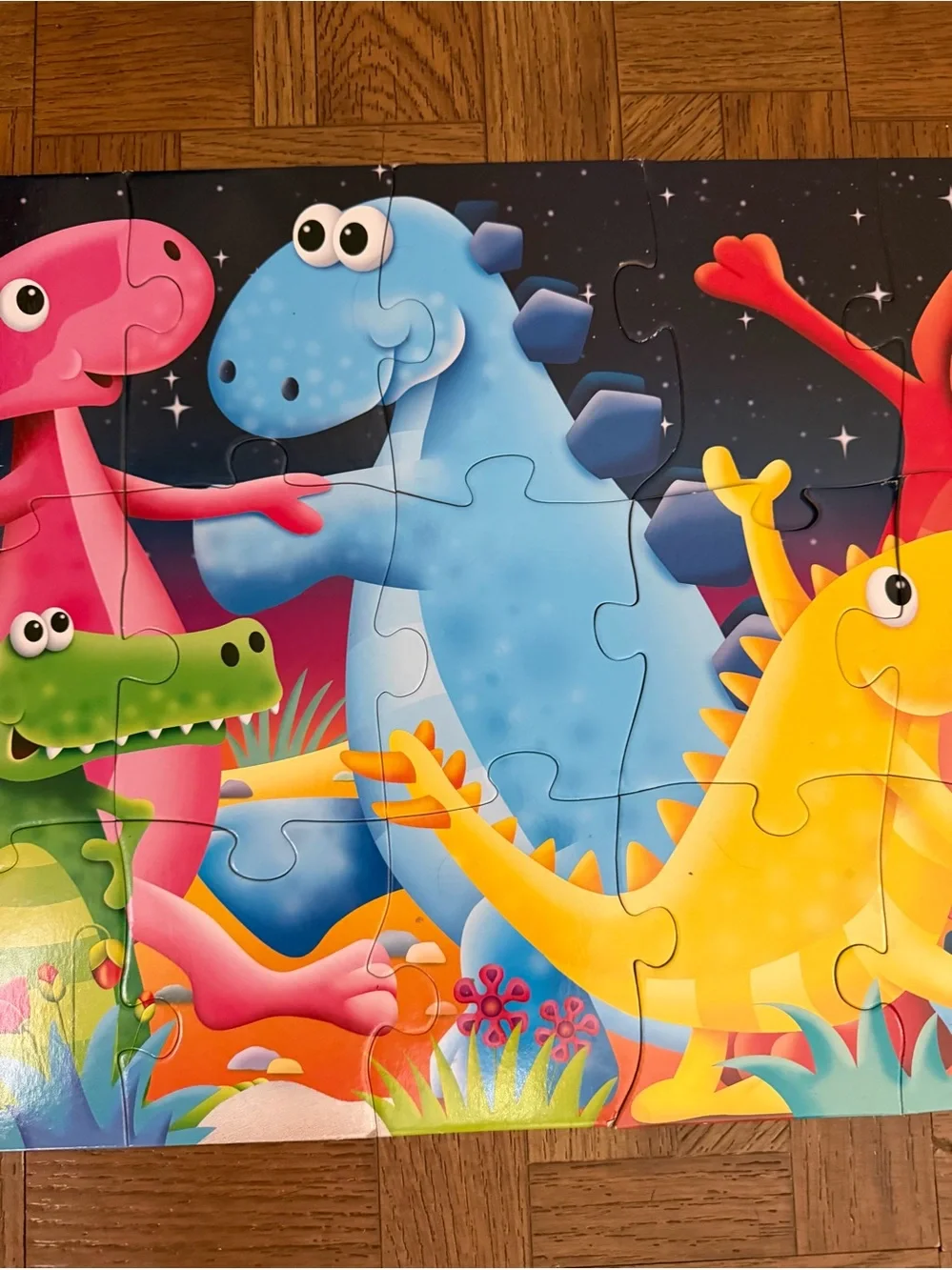 Color Dancing Dinos 5 Feet Long Puzzle - Multicolor 50+ Pieces 3-6 Years